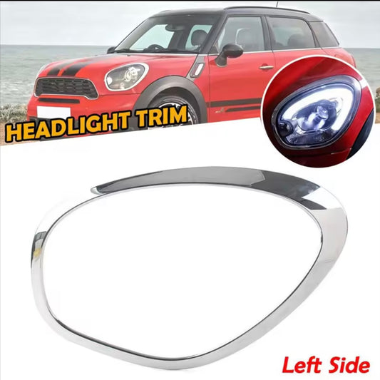 Anneau de garniture de phare avant gauche, pour Mini Cooper R60 Countryman 11-16, anneau de décoration de lunette chromée