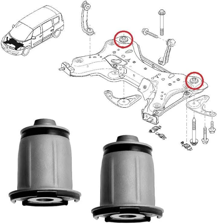 Lot de 2 silent bloc de berceau